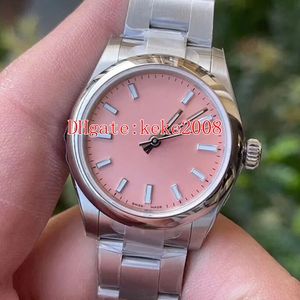 8 Farben EWF Armbanduhren Herrenuhren 277200 31 mm x 11 mm rosa, grün, gelbes Zifferblatt Edelstahl wasserdicht ETA-Uhrwerk Mechanisch Automatik Damen Damenuhr