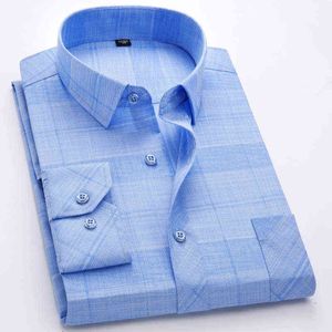 Herrenhemden mit langen Ärmeln, Freizeithemden, 100 % Baumwolle, für Herren, Turn-Down-Design, bequem, bügelfrei, Stoffhemd G0105