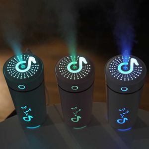 Przenośny 200ml nawilżacz powietrza ultradźwiękowy Mini USB Essential Oil Dyfuzor Cool Mist Oczyszczacz Kolorowe światło nocne 210709