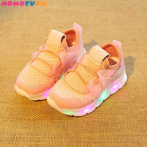 s mode tjejer skor söt prinsessa barn stövlar utmärkt led upplyst baby barn sneakers barn 210713