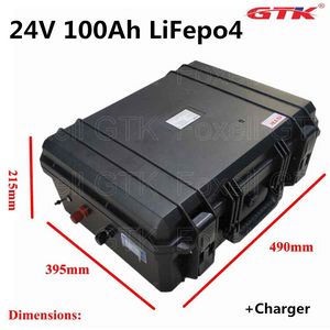 24V 100AH ​​LifePo4 Lithium Battery Pack för vagn Golf Trolley Solar Energy Storage Solar Panel Ups Autocaravans RV Campers