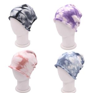 New Arrival Edge Warped Loose Caps With Colorful Tie-dyeing Fashion Colors Warm Cool Women Tie Dye Beanie