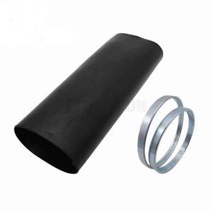 Rear Rubber Sleeve Spring w/Crimping Ring For Mercedes W220 w/matic 2000-2006 Air Suspension Shock Absorber