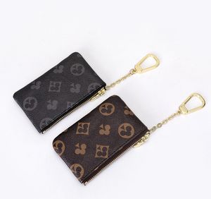 Top quality fashion wallets PU leather holds classical women holder coin purse small bags letter flower printing Key Wallet