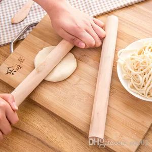 Mattarello in legno naturale Decorazione torta fondente Utensile da cucina Rullo per pasta antiaderente durevole Alta qualità 0 74bx B