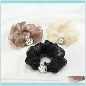 Ударные ювелирные украшения зажимы Barrettes 1 палаты марлиные галстуки Скластичные ленты Женщины роскошные мягкие асесории держатели девушки прекрасная веревка Dro dro dro