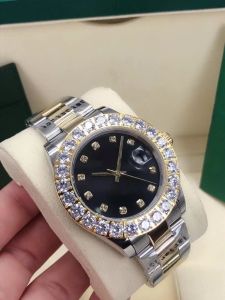 5 stil herrklocka 44mm 2813 urverk Automatiska klockor Big Diamond Bezel Rostfritt stål Mekanisk Herrarmbandsur Armbandsur