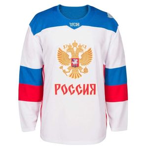 Takım Rusya Buz Hokeyi Jersey Erkek Nakış Dikişli Herhangi Bir Sayı ve İsim Formalarını Özelleştirin