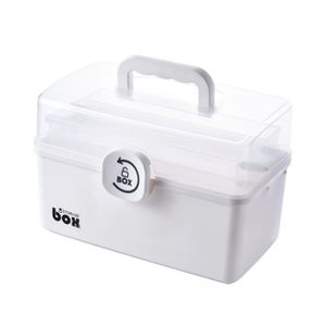 Portable Tiers Folding Medicine Chest M/L Large Capacity Medicine First Aid Kit Multifunction Medicine Storage Container Case 210309