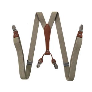 Womens 4 Clips Y Back 25cm Wide Adjustable Elastic Jean Pants Brace Strap Ladies Suspenders for Wedding Party Event