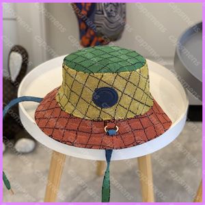 Kobiety Wiadro Kapelusz Projektant Czapki Kapelusze Męskie Regulowane Czapka z daszkiem Drukuj Multicolor Bonnet Casquette Lato Sun Hat D217315F