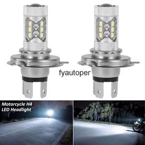 New 2Pcs 1500LM Headlamp H4 Moto Bulb 12V 80W 6000K Auto 16LEDs Chips 2828 Motorcycle HeadLight Fog Lamp