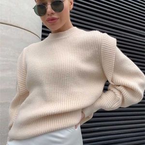 Wixra Ruffle Tröja Kvinnor Pull Femme Jumper Casual Elegant Cashmere Ladies Kommer Topp Höst Vinter 211123