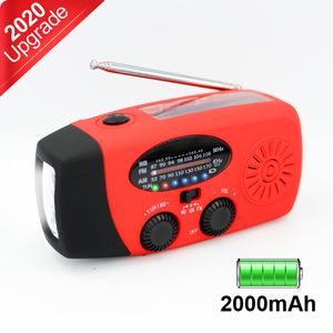 Am / FM / WB solar luz de rádio emergência de emergência de mão manivela 3 LED lanterna elétrica tocha dínamo brilhante lâmpada de iluminação brilhante