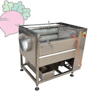 2021 Hushåll Små rostfritt stål Vegetabilisk Peeling Cleaning Machine Root Fruit Ginger Potatis Roller Peeler Tvätt 220V