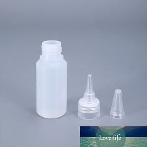 30ml Tom flytande dropperflaskor med lock mjuk klämma PE-flaska för oljelimma bläckkondentbehållare 50st / parti