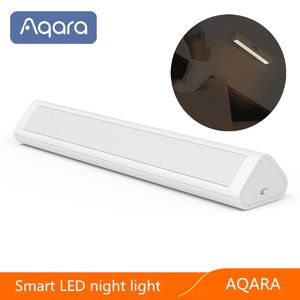Aqara Led 복도 밤 빛 스마트 인체 모션 센서 빛 스마트 홈 침대 옆 통로를위한 광 센서가있는