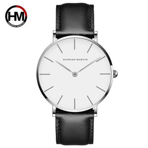 Drop High Quality Rose Gold Dial Watch Men Leather Waterproof Wristwatch Women Dress Fashion Japan Quartz Movement Saat 210914