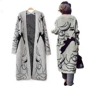 Autumn Winter Fashion Women Long Sleeve loose knitting cardigan sweater Knitted Female Cardigan pull femme 211007