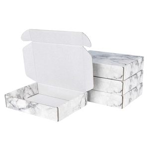 5pcs/10pcs/marble gift carton Festival Party multi color spot corrugated packing wig box supports custom size and printed 210724