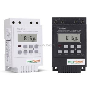 Temporizzatori 30A Settimanale Programmabile Digitale TIMER INTERRUTTORE Temporizzatore di controllo relè 220V Montaggio su guida Din TM616W-4 Elettronico