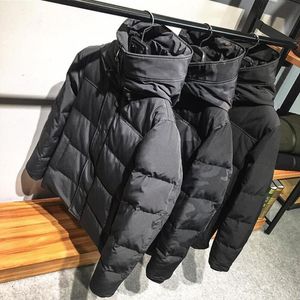 Kış aşağı ceket erkekler eğlence jassen chaquetas parka beyaz ördek dış giyim kapüşonlu sıcak kaz ceket manteau moda klasik ceket boyutu: xs-3xl