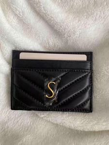 Soporte de tarjeta de bolso de lujo de cuero de estilo Francia Hombres para mujer Menos Hombres Menores Ceduleo de cr￩dito Mini billetera Charm marr￳n 43lh#