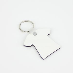 Press For Heat Wood Double Blank T shirt Key Chain DIY MDF Sublimation Ring Gift Transfer Jewlery Photo Djnsd