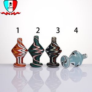 Renkli Cam 27mm Dia Bubbler Carb Kapak Sigara Aksesuarları Renkli Cabcaps Kuvars Banger Çivi Için Su Boruları Bongs Dab Rigs