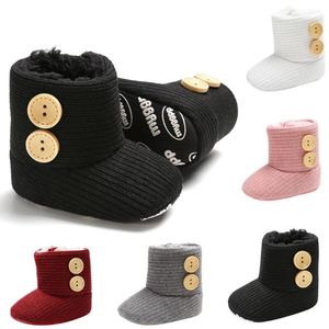 Wholesale slip on toddler boy shoes for sale - Group buy First Walkers Winter Warm Born Baby Girl Boy Shoes Slip On Solid Button Prewalker Walking Fashion Toddler Kid Shoes p4