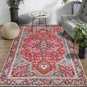 Carpets Persian Vintage for Living Room Bedroom Mat Non-Slip Area Rugs Absorbent Boho Morocco Ethnic Retro 210626