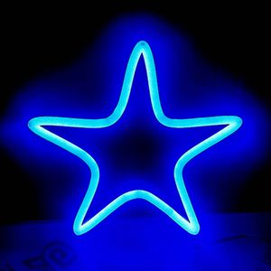 Blue Star Sign Handmade Visual Artwork Bar Club KTV Wall Decoration Led Neon Light 12 V Super Bright