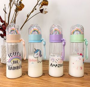 Den senaste 16.3oz baby barns plastmjölk kaffe mugg, gulligt unicorn star landskap, olika stilar av vattenkoppar, support anpassad logotyp