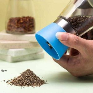 Pepper Grinding Bottles Mill Grinder Glass Pepper Grinder Shaker Spice Salt Container Condiment Jar Holder Kitchen Tools IDHJ56