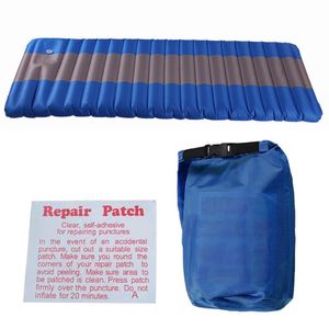 Outdoor Pads Hand Press Camping Mat With Storage Bag Lightweight Wear Resistant Portable Foldable Self Inflatable Traveling PVC Air Mattress