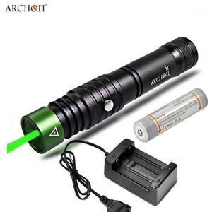 Flashlights Torches ARCHON J1 Diving Green Laser Light Underwater 100 Meter Waterproof 4.2-3 Volts Pointer With Battery Charger