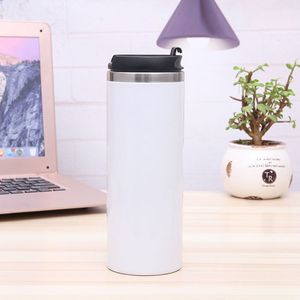 Double layer stainless steel straight body heat transfer printing car cup sublimation thermos cup coffee mug By sea T2I52548