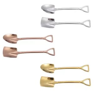 Kawa łyżka Zestaw sztućców 304 Ze Stali Nierdzewnej Retro żelaza Łopata Lody Scoop Creative Spoons Spoon Moda Moda WHT0228