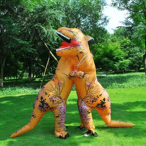 Hot Selling 2020 Halloween Inflatable Dinosaur Costume Adult Men Women Kids Cosplay Party Costumes T Rex Mascot Clothing Cartoon Y0827