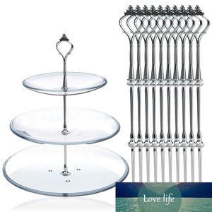 2/3 Tier Cake Cupcake Plate Stand Handle Hårdvara Monteringshållare Krona Delikat Läcker Looking Stativ Färg Silver Gold Fashion