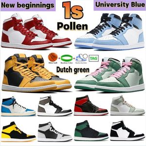 Män s Basket Skor Universitet Blå Ny Början Pollen Hyper Royal Patent Bred Shadow Dark Mocha UNC Heat Reactive Mens Kvinnor Sneakers