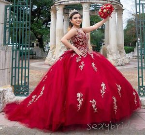 Eelgant лук кружева из бисера кристаллы Quinceanera платья красные тюль мяч вечерние вечеринки вечеринка по обратнению 13 платье 15 плюс размер обратно на шнурок специальный