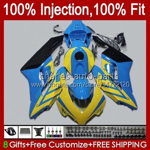 Injection Mold OEM For HONDA Fairings CBR 1000 CBR1000 RR CC CBR1000RR 04 05 Bodywork Cyan yellow 52No.69 CBR 1000RR 1000CC 2004 2005 CBR-1000 2004-2005 Fairing Kit