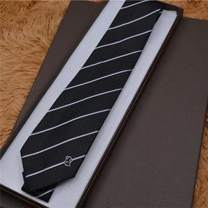 Cravatta 100% seta ricamo motivo a strisce classico papillon marca uomo casual cravatte strette confezione regalo 3610