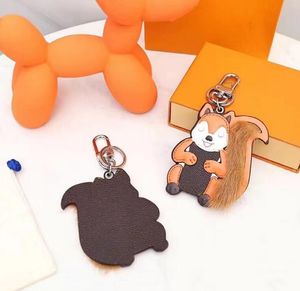 Unisex Plush Ball Animal Keychain Wallet Keyring Designer Cartoon Car Penguin Letter Fox Keychains Women handbag Pendant Accessori242r