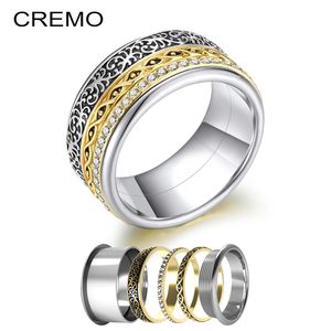 Cremo Filled s Cinturino in acciaio inossidabile Donna Accessori multicolori Dichiarazione intercambiabile Anello fatto a mano Gioielli