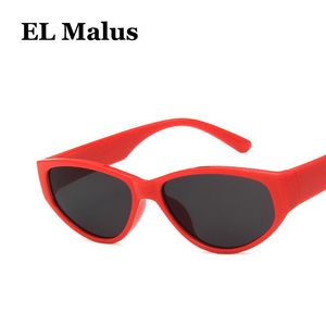 Zonnebril El Malus Retro Cat Eye Frame Dames Vintage Roze Tan Lens Spiegel Witte Shades Vrouwelijke Sexy Dames Zonnebril Oculos