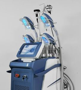 Högkvalitativ 360 Cyrolipolys Slimming Machine 2000W Double Chin Removal Face Lift med 40k Kavitation RF 4 Huvuden Arbetskulptiv viktminskning Form Skönhetsutrustning