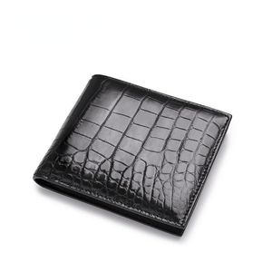 Wallets Thailand Crocodile Leather Wallet Business Multi Card Horizontal Large Capacity Black For Men's 2022