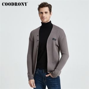 Marka coodrony Fashion Casual Knitwear Soft Warm Cardigan Men Ubranie jesień Zima Przybysze Sweter Kieszenie B11 210909